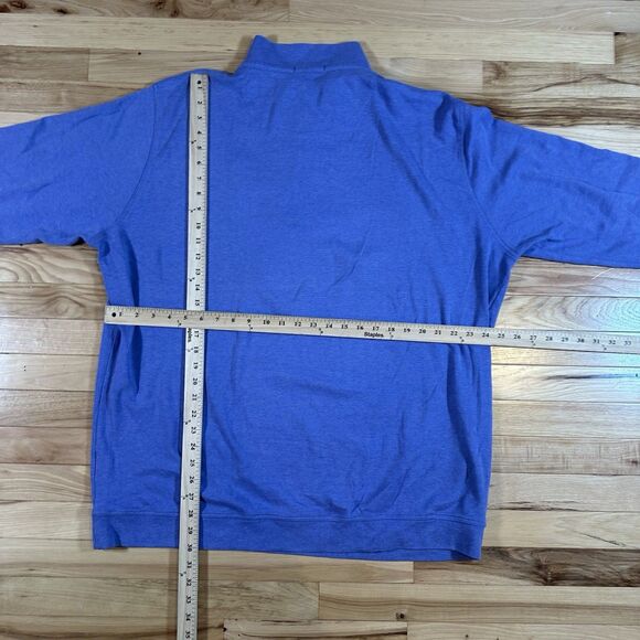 Peter Millar Crown Sport Mens Blue Long Sleeve Quarter Zip Golf Sweatshirt 2XL - Picture 5 of 5